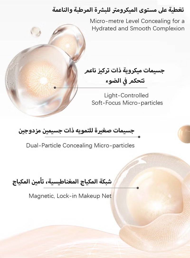 نوفو مخفي رطوبة لا تشوبها شائبة، سائل تغطية كاملة السطوع تحت مخفي العين، خفيف الوزن طويل الأمد رطب أخف للمرأة، خلق مظهر نظيف - Image 5