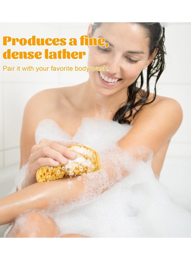 2 PCS Natural Sea Sponge, Larger Shower Sponges For Women Men Exfoliating | Body Sponge Dense Foam For Gentle & Deep Cleansing, Ultra-Soft For Sensitive Dry Skin - Image 5