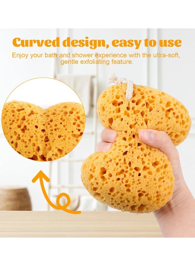 2 PCS Natural Sea Sponge, Larger Shower Sponges For Women Men Exfoliating | Body Sponge Dense Foam For Gentle & Deep Cleansing, Ultra-Soft For Sensitive Dry Skin - Image 3