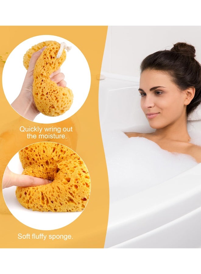 2 PCS Natural Sea Sponge, Larger Shower Sponges For Women Men Exfoliating | Body Sponge Dense Foam For Gentle & Deep Cleansing, Ultra-Soft For Sensitive Dry Skin - Image 4