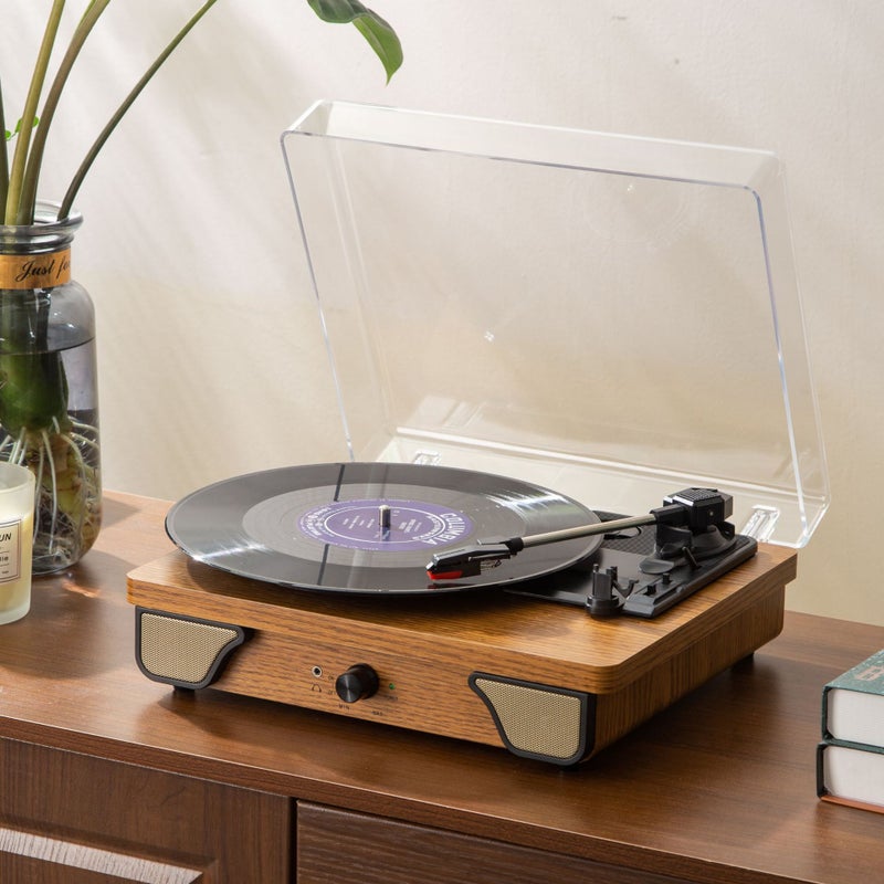 Spot T03L Retro Chinese Record Player Multi-Functional Ornament Retro Gramophone Antique Wooden Vinyl Record Player - Image 1