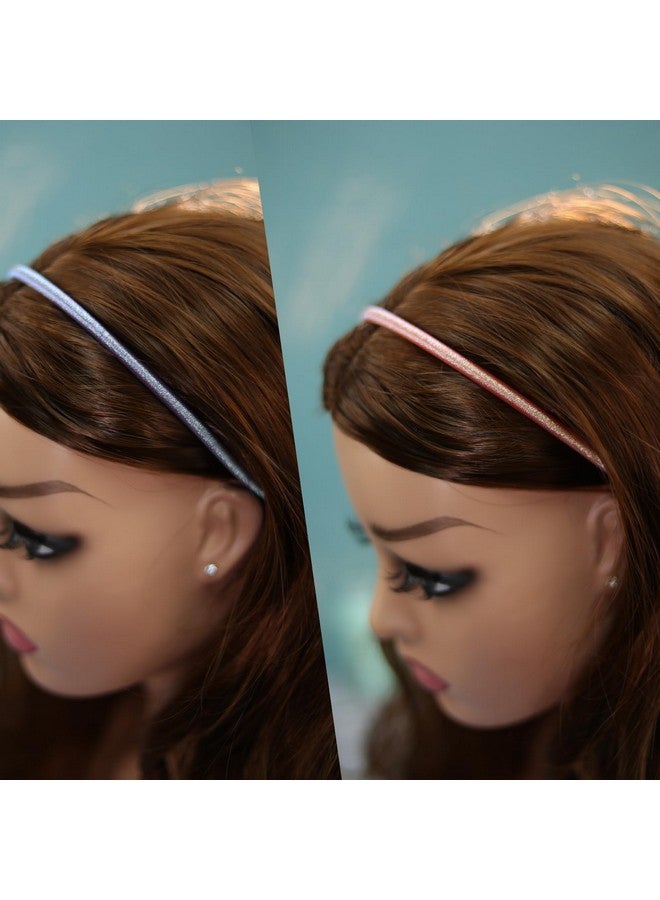 minihope Skinny Multicolor Headbands - Assorted Colors For All Hair Types - Instant Style, Pain-Free Wear - Durable, Adjustable, 6 Pack - Women, Men, Boys, Girls. - Image 1