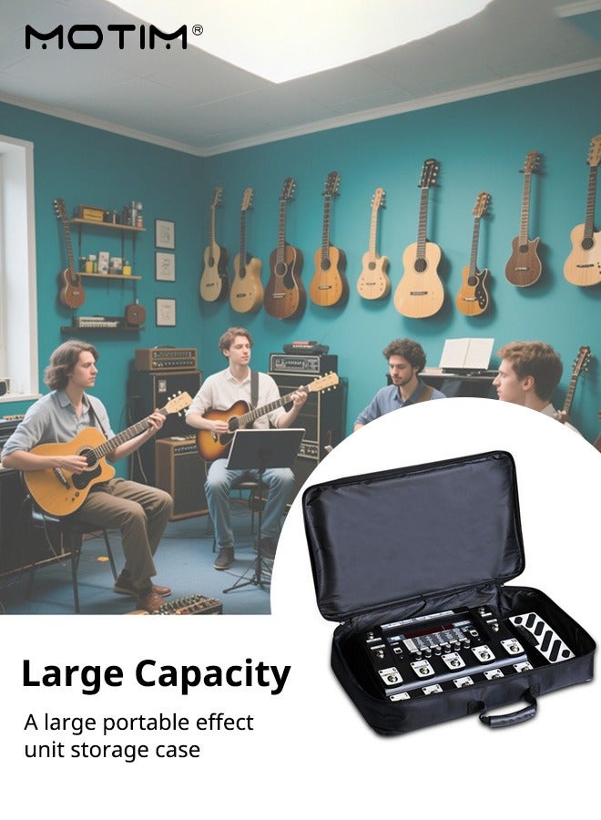 موتيم حقيبة تخزين محمولة للوحة تأثيرات الجيتار الكهربائي، حقيبة حمل أوكسفورد عالمية مقاومة للماء لجميع أنواع دواسات التأثيرات - Image 3