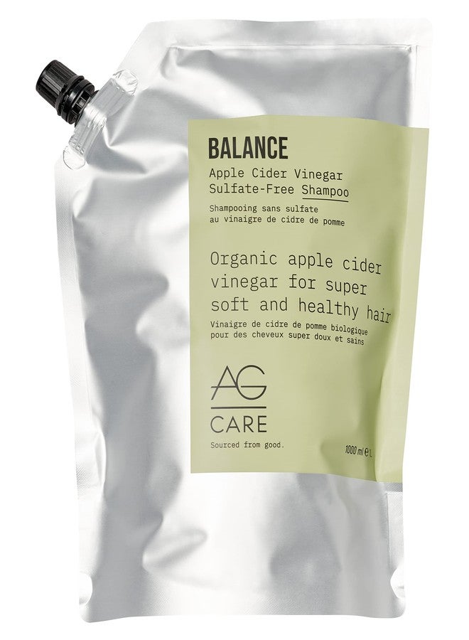 AG Care AG Hair BALANCE Apple Cider Vinegar Sulfate-Free Shampoo Refill, 1L - Image 1
