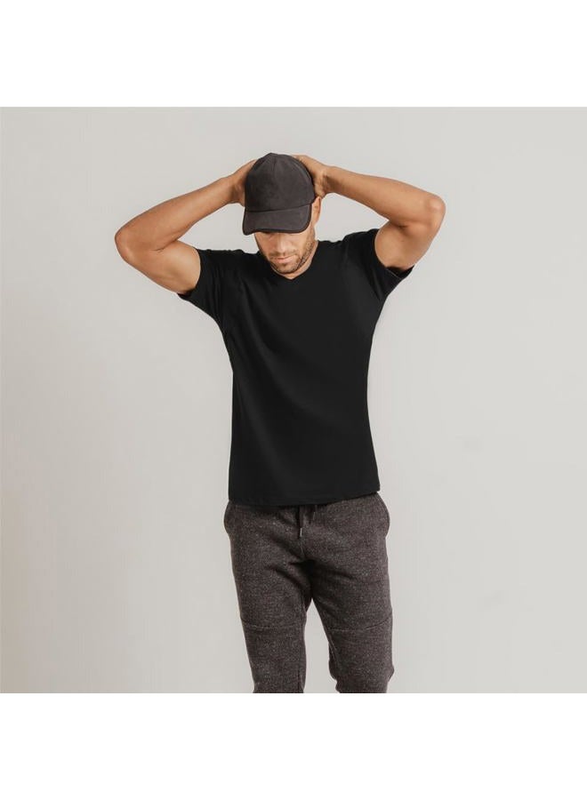 THOMPSON TEE Sweatproof Undershirt for Men with Underarm Sweat Pads (Original Fit, V-Neck) (Black, Large) - Image 3