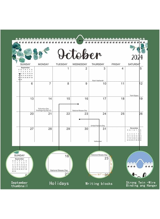 erorex Calendar 2025 18 Months Wall Calendar From January 2025 To June 2026 Monthly Weekly Planner Calendar Wall Calendar With Thick Paper Multicolour  - Image 3