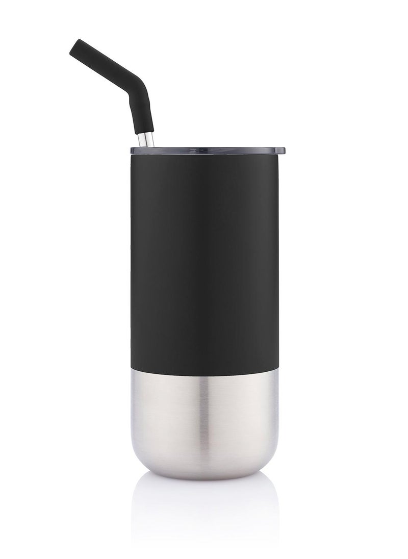 Hans Larsen BORCULO - CHANGE Collection Insulated Tumbler with Reusable Straw - Black  - Image 5