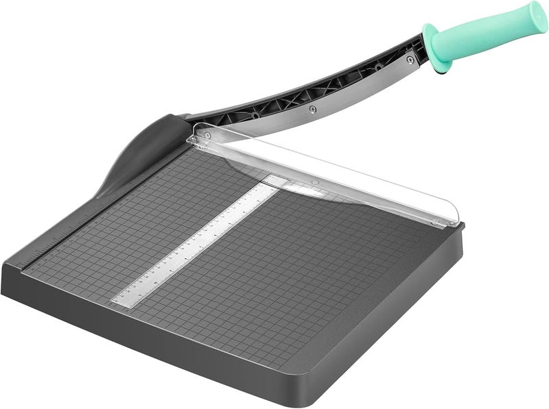 Excefore Paper Cutter, 12" Cut Length Paper Trimmer, Gridded Paper Picture Photo Guillotine, Heavy Duty Guillotine Paper Cutters And Trimmers For Cardstock Paper Crafts Paper Slicer For Office Home School - Image 1
