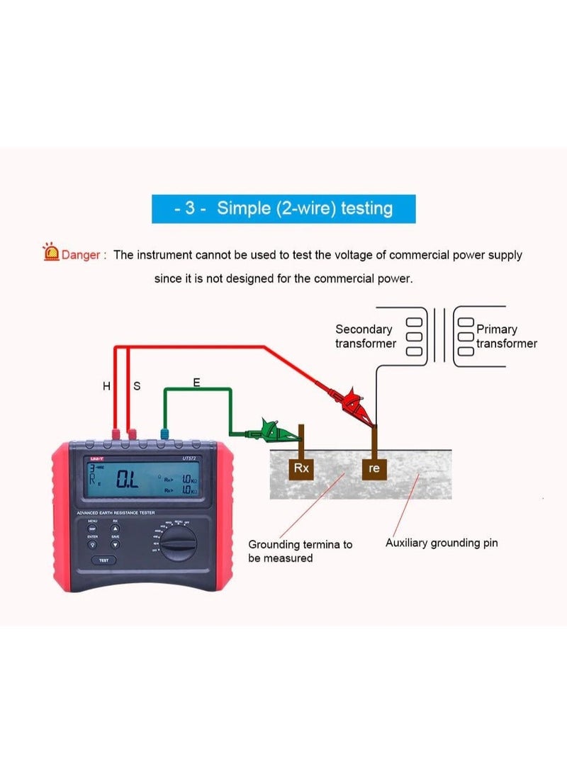 UNI-T UT572 Advanced Earth Resistance Tester - Image 2
