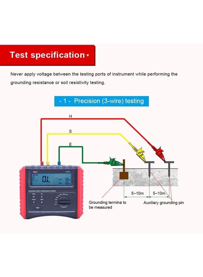 UNI-T UT572 Advanced Earth Resistance Tester - Image 3