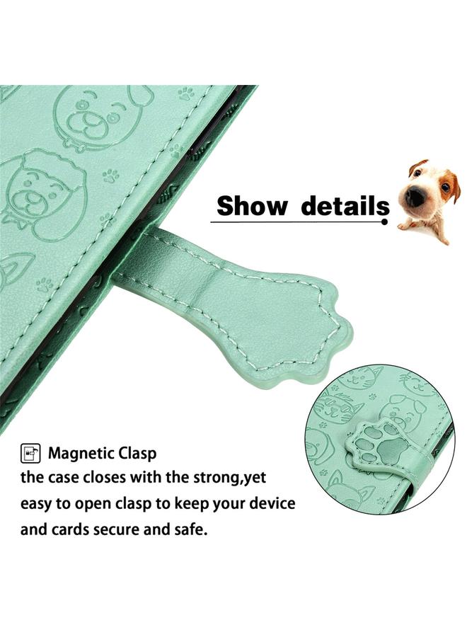 Zaboon Case For Huawei P40 Lite/Nova 7i/Nova 6se Cute Cat and Dog Embossed Horizontal Flip Leather Case with Bracket / Card Slot / Wallet / Lanyard - Image 5