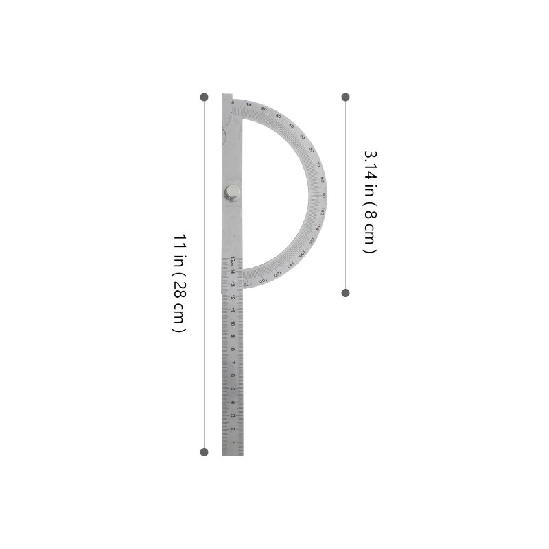 180 Degree Metal Protractor Angle Finder With 150mm Ruler For Carpentry And Drawing Layout - Image 3
