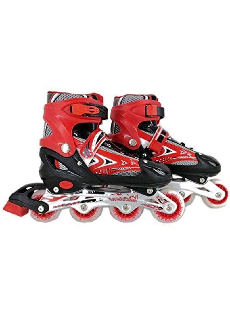 LIMOS Adjustable Roller Skate Shoe for children Outdoor Skating (Red 39-42) - Image 1