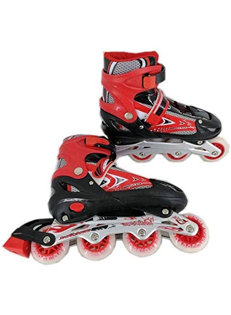 LIMOS Adjustable Roller Skate Shoe for children Outdoor Skating (Red 39-42) - Image 2