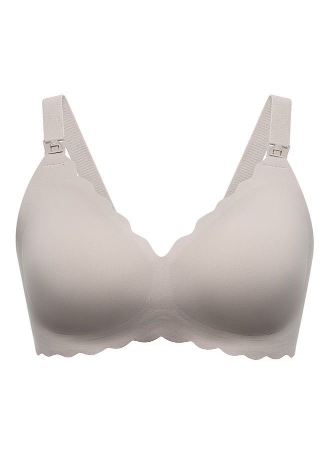 Momcozy YN46 Jelly Strip Support Comfort Maternity Nursing Bra, Grey  - Image 1