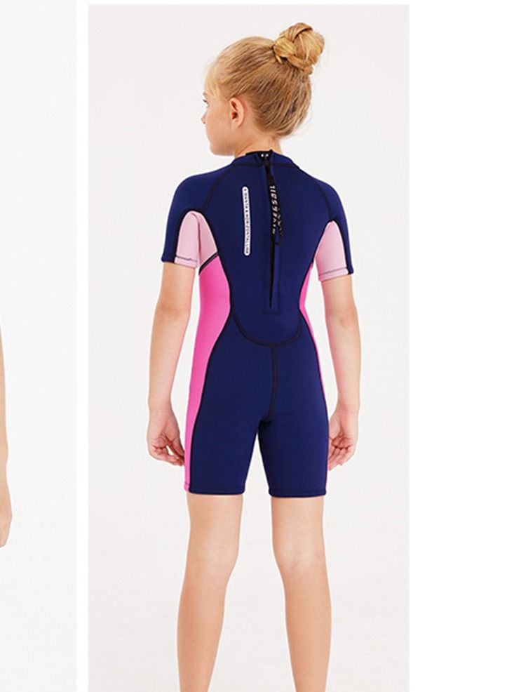 DIVE & SAIL Sunscreen Quick drying Swimwear One Piece Swimsuit for Girls Pink - Image 2