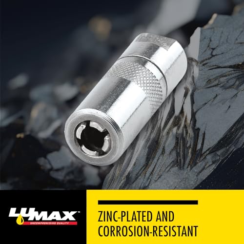 LUMAX LX-1400 Silver 1/8" NPT Standard Grease Coupler for Grease Guns. Has Four Hardened Steel Jaws for Durability. Has Four Hardened Steel Jaws for Durability. - Image 4