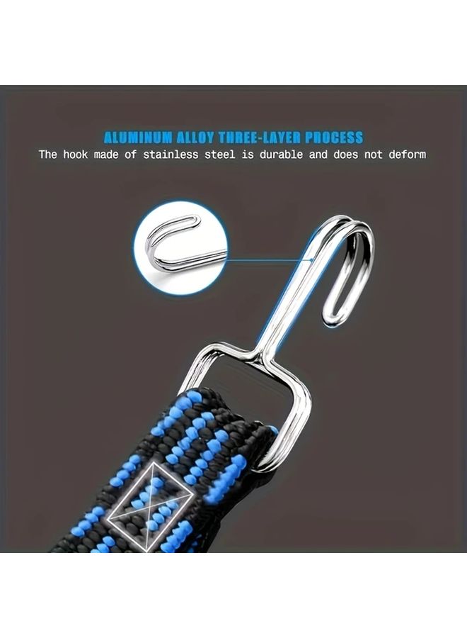 4 Pcs Red Heavy Duty Adjustable Elastic Ropes with Quick Release Clamps 59 Inch for Camping Biking Outdoor - Image 4