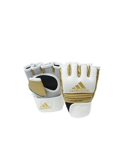 Adidas MMA Boxing Speed Fight Gloves  Size: XL  Color: White/Gold 
