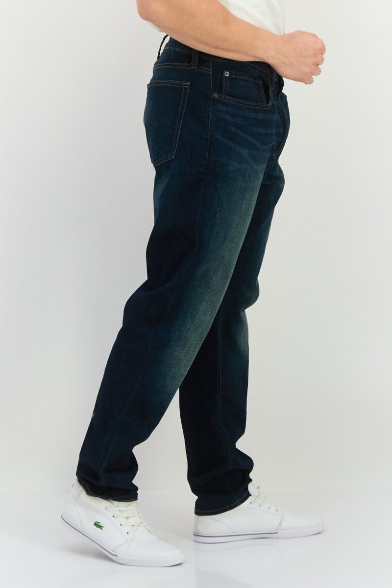 GAP Men Slim Fit Washed Stretchable Jeans, Navy Blue - Image 2