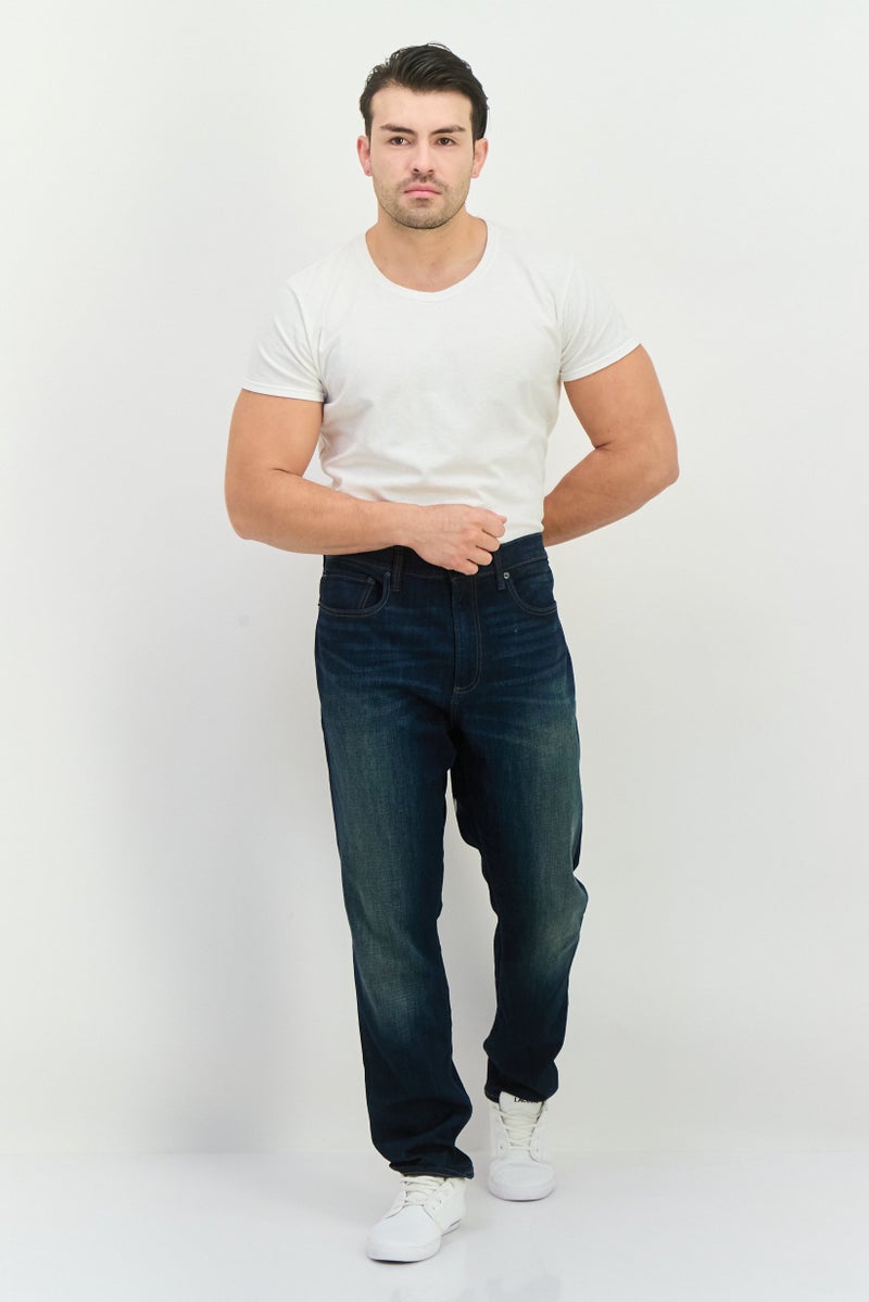 GAP Men Slim Fit Washed Stretchable Jeans, Navy Blue - Image 4