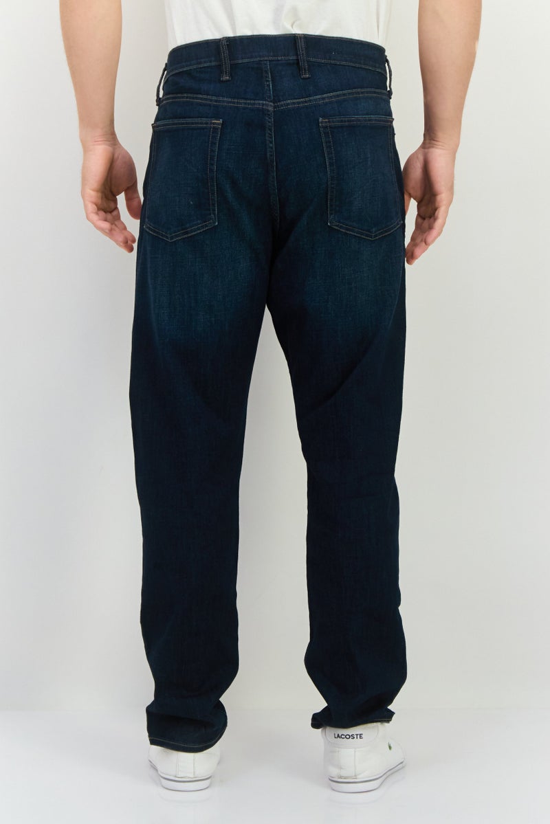 GAP Men Slim Fit Washed Stretchable Jeans, Navy Blue - Image 3