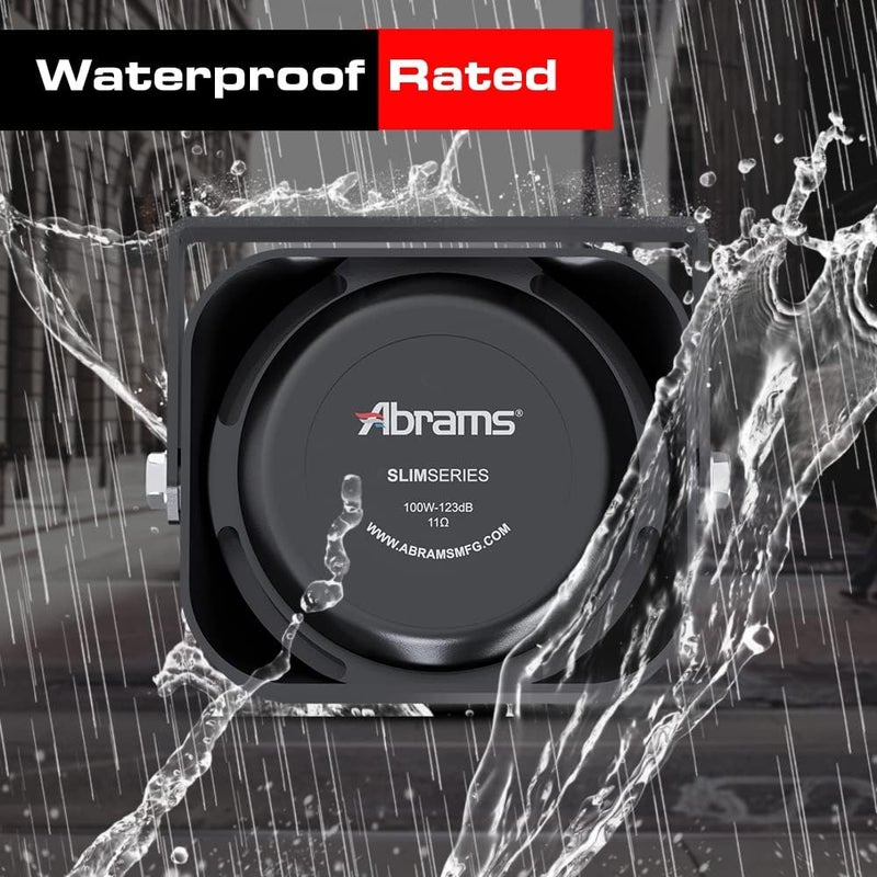 Abrams MFG Compact 100 Watt Siren Speaker - High Performance Ultra Slim Design - Image 5