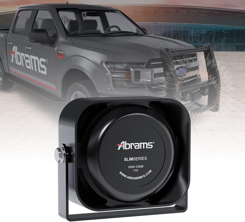 Abrams MFG Compact 100 Watt Siren Speaker - High Performance Ultra Slim Design - Image 1