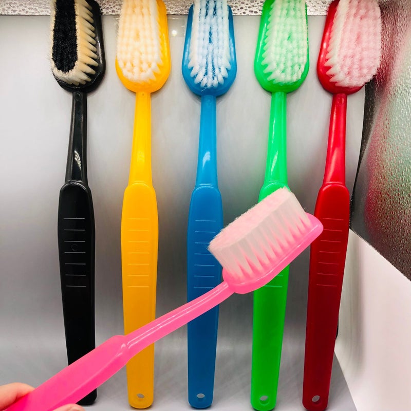 Long Handle Toothbrush Shape Bathbrush Bath Rub Back Large Toothbrush Hanging Cleaning Soft Brush - Image 1