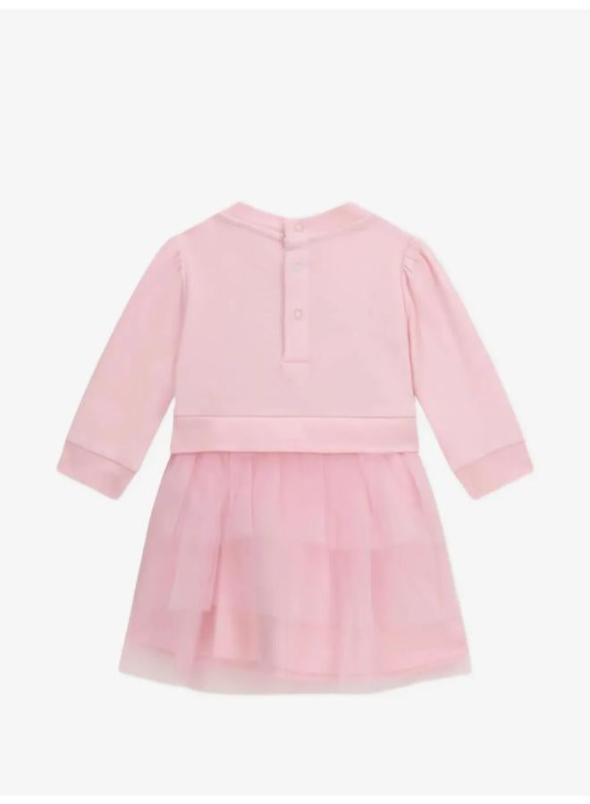 GUESS Kids Mixed Fabric Long Sleeve Dress - Image 2