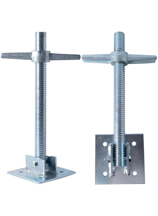 BGTLGIO Adjustable Leveling Scaffold Jacks, 4 Pack, Swivel Screw Jack with Base Plate for Baker-Style Scaffolding Equipment (4) - Image 1