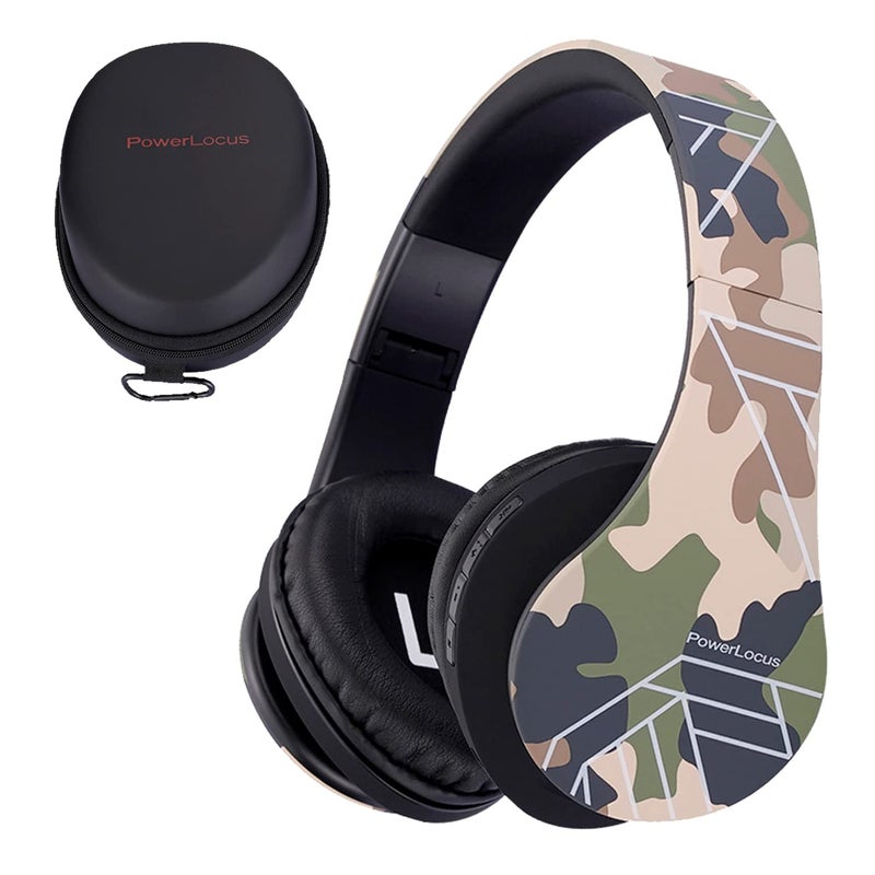 PowerLocus Kids Headphones Over-Ear, Bluetooth Wireless Headphones for Kids,with Microphone, Safe 85DB Volume Limited, Foldable with Carry Case, Audio Cable, Micro SD mode for Online Classes,PC,Phones - Image 1