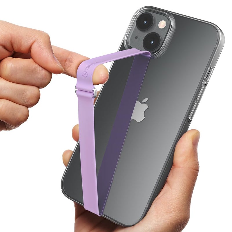 Sinjimoru CShaped Clip Finger Phone Grip Silicone Loop for iPhone Case Samsung Lavender 210 - Image 3