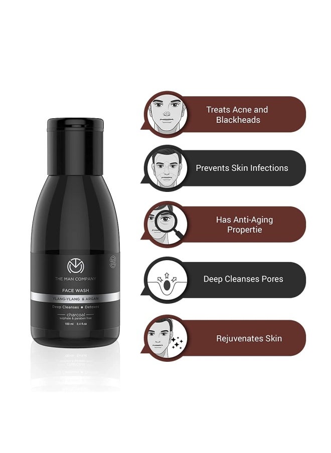 The Man Company The Man Company Charcoal Gift Set | Charcoal Soap, Face Wash, Face Scrub | Deep Cleansing, Detox Skin, Anti Acne, Blackhead & Dirt Removal - Pack of 3  - Image 5