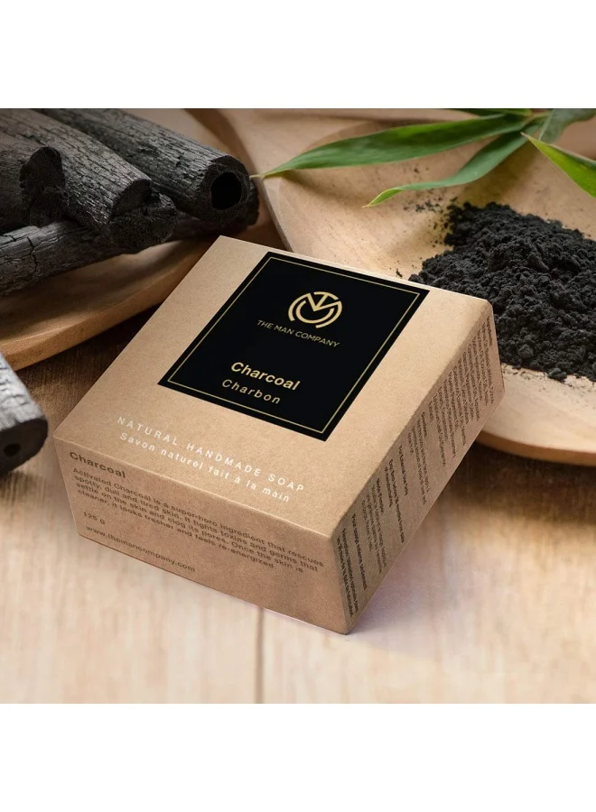 The Man Company The Man Company Charcoal Gift Set | Charcoal Soap, Face Wash, Face Scrub | Deep Cleansing, Detox Skin, Anti Acne, Blackhead & Dirt Removal - Pack of 3