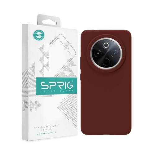 SPRIG Compatible with Vivo T4 Premium SilkTone Back Cover Drop Tested Shock Proof Mobile Case for Men, Women, Boys and Girls with Camera Protection (Dark Brown) - Image 1