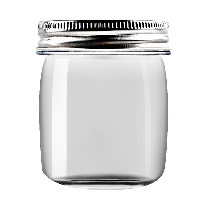novelinks 8 Ounce Clear Plastic Jars Containers With Screw On Lids - Refillable Round Empty Plastic Slime Storage Containers for Kitchen & Household Storage - BPA Free (16 Pack) - Image 2
