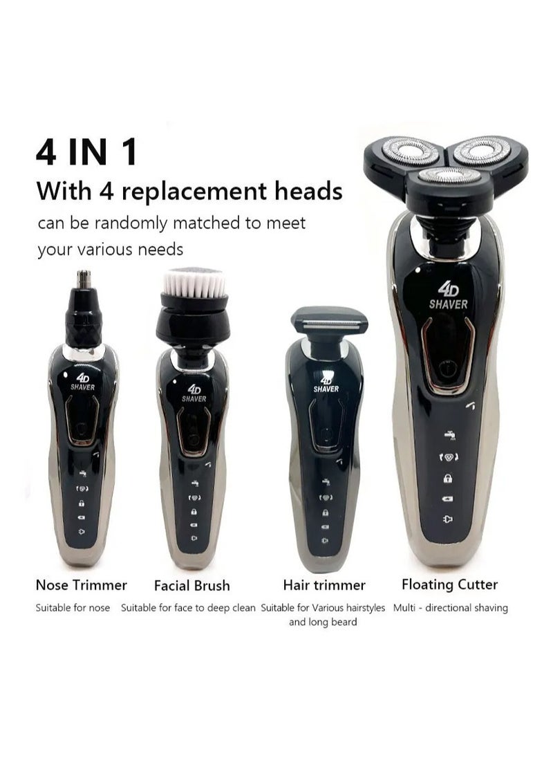 4D - New Electric Shaver for Men 4D Electric Beard Trimmer USB Rechargeable Professional Hair Trimmer Hair Cutter Adult Razor for Men - Image 1