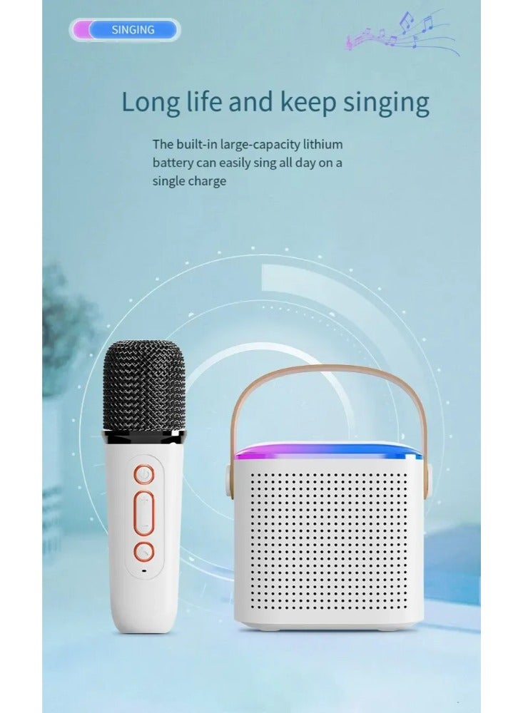 Portable Bluetooth Speaker System Bass Stereo Subwoofer Soundbar Music Player With Wireless Microphone, for Home Party, Birthday Gifts for Girls Boys Kids Adults - Image 2