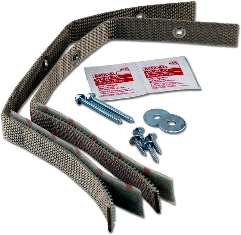 Quakehold! 4163 15-Inch Furniture Strap Kit, Beige - Image 1