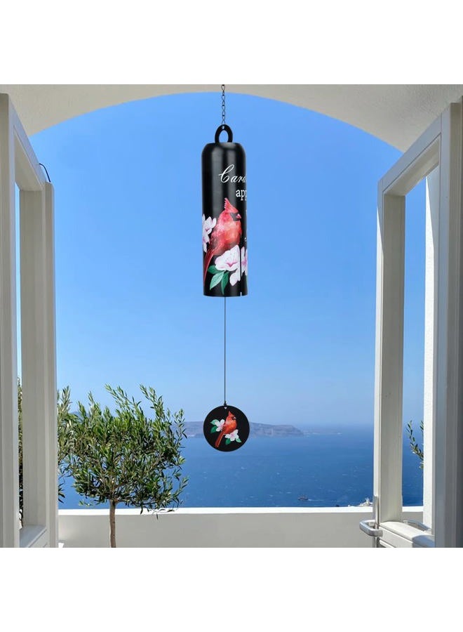 Taman Cardinal Wind Chime - Metal Wind Bell Deep Tone Serenity Mobile Memorial Sympathy Gift for Home, Outdoor, Yard, Patio,Garden Decor，28" Black - Image 5