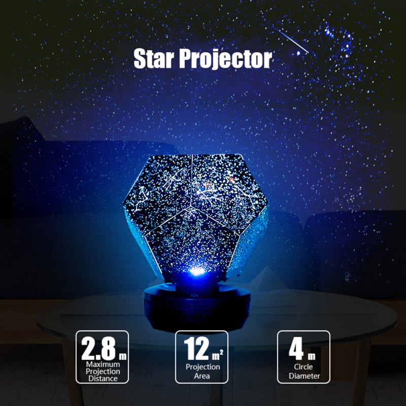 Star Projector Night Light 3 Colors Dynamic Projection Remote Control - " - " BT Music Timer Function Star Nightlight for Kids Bedroom Party - Image 5