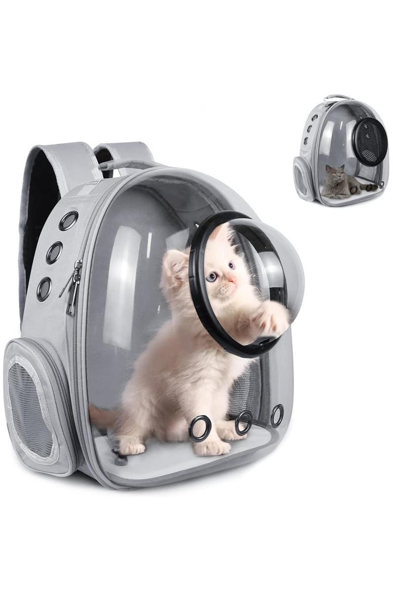 Generic Cat Backpack, Small Dog Backpack Carrier with 2 Covers, Travel Backpack in Black and Grey - Image 1