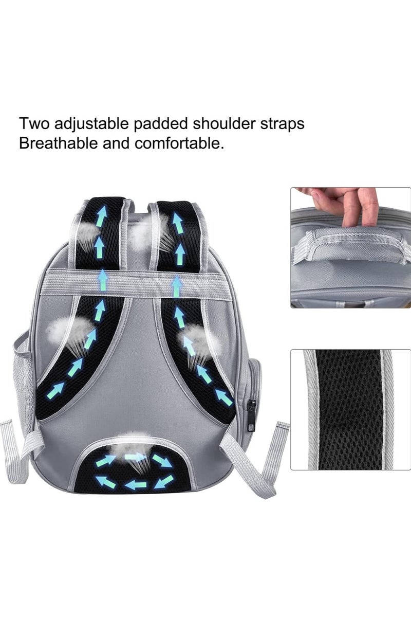Generic Cat Backpack, Small Dog Backpack Carrier with 2 Covers, Travel Backpack in Black and Grey - Image 5