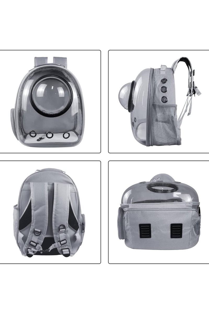 Generic Cat Backpack, Small Dog Backpack Carrier with 2 Covers, Travel Backpack in Black and Grey - Image 2