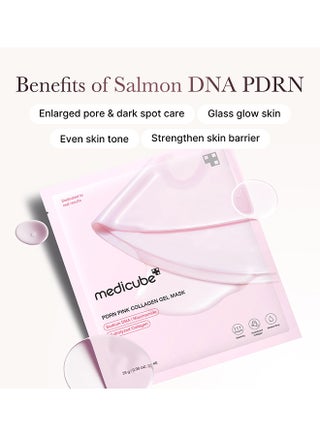 PDRN Pink Collagen Gel Mask 28g, Firming & Lifting Sheet Mask with Triple Collagen Complex, Hydrating Anti Aging Face Mask with PDRN & Allantoin for Elastic Youthful Glowing Skin - view 5