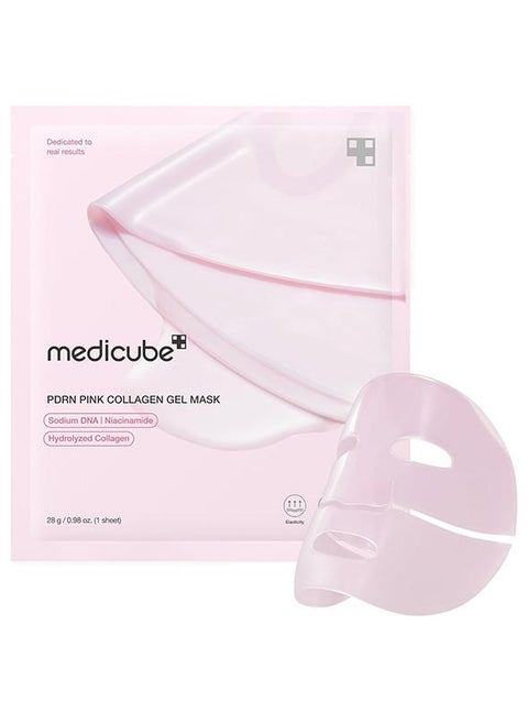 PDRN Pink Collagen Gel Mask 28g, Firming & Lifting Sheet Mask with Triple Collagen Complex, Hydrating Anti Aging Face Mask with PDRN & Allantoin for Elastic Youthful Glowing Skin