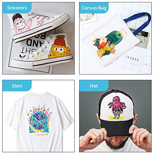 Lelix Fabric Markers, Lelix 36 Colors Permanent Fabric Pens for Writing Painting on T-Shirts Clothes Sneakers Canvas, Child Safe & Non-Toxic for Kids Adults - Image 4