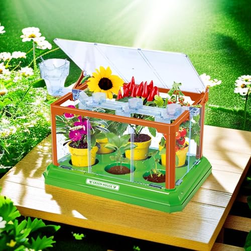 EXBEPE Kids Gardening Kit Greenhouse Growing Terrarium Kit Plant Growing Set Discovery Educational Gardening Gift for Boy & Girl - Image 5