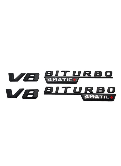Emblem V8 Biturbo 4matic Metal Sticker - 1 Set